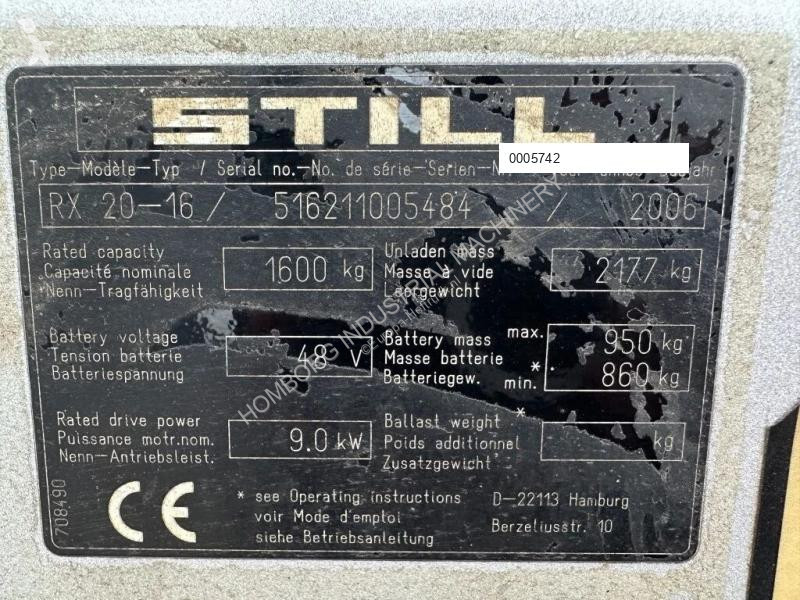 Heftruck Still RX20-16 1.6 ton Triplex Freelift...