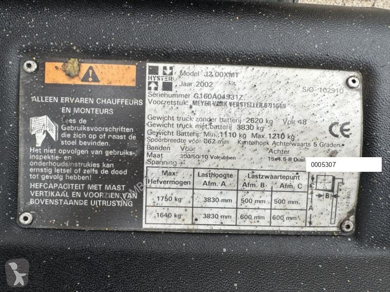 Heftruck Hyster J2.00XMI 2 ton Triplex Freelift...