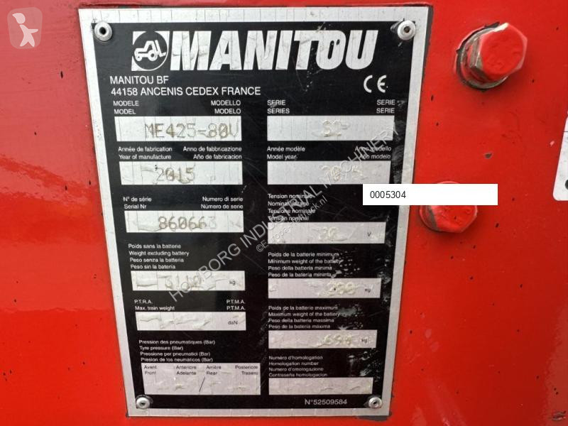Heftruck Manitou ME425-80V 2.5 ton Triplex...