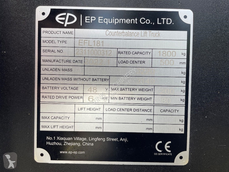 Stivuitor EP EFL 181