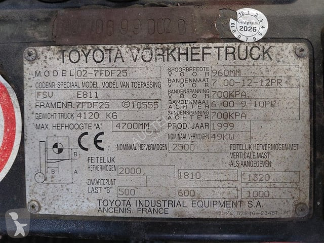 Teleskopický manipulátor Toyota 02-7FDF25