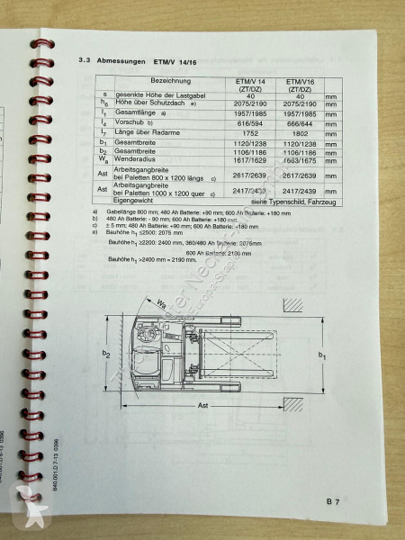 Retrak Jungheinrich   ETV 14 G - 710 DZ Triplex...