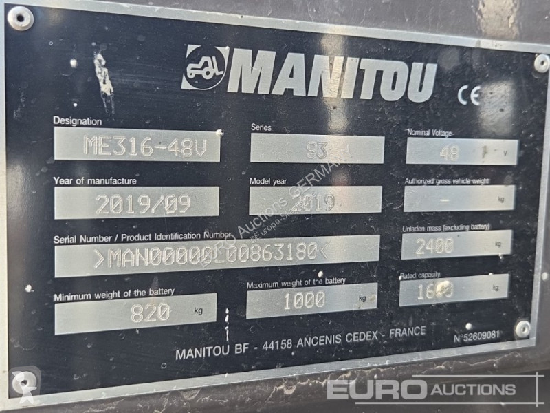 Навантажувач вилковий Manitou ME316