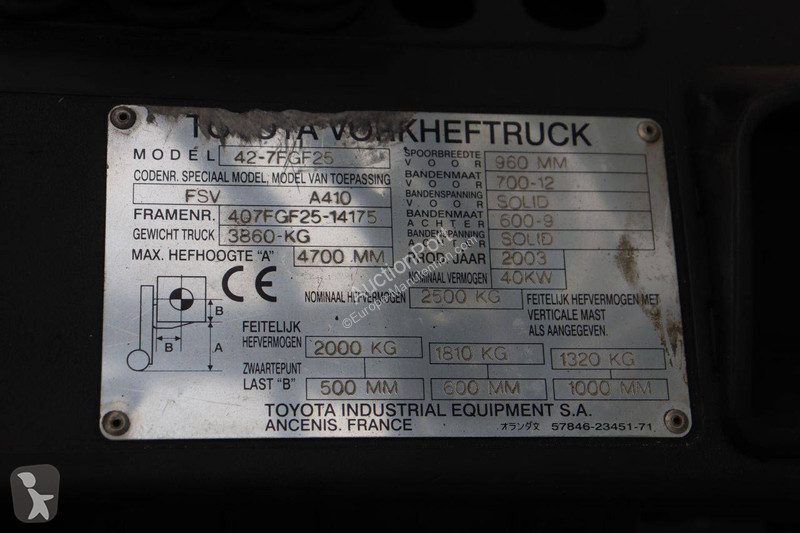 Навантажувач вилковий Toyota 42-7FGF25