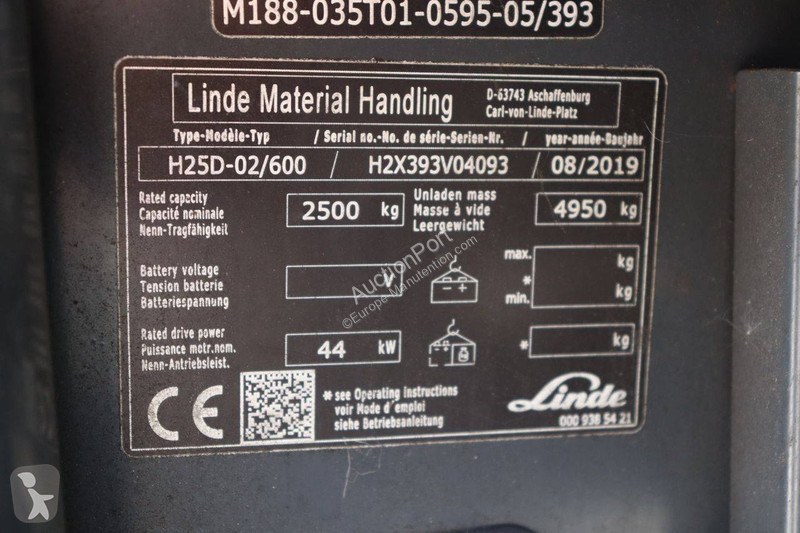 Empilhador elevador Linde H25D02/600