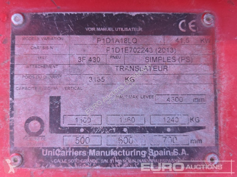 Empilhador elevador Nissan P1D1A18LQ