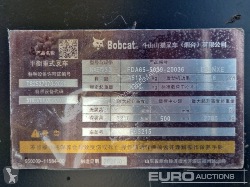 Chariot élévateur Bobcat D30NXE