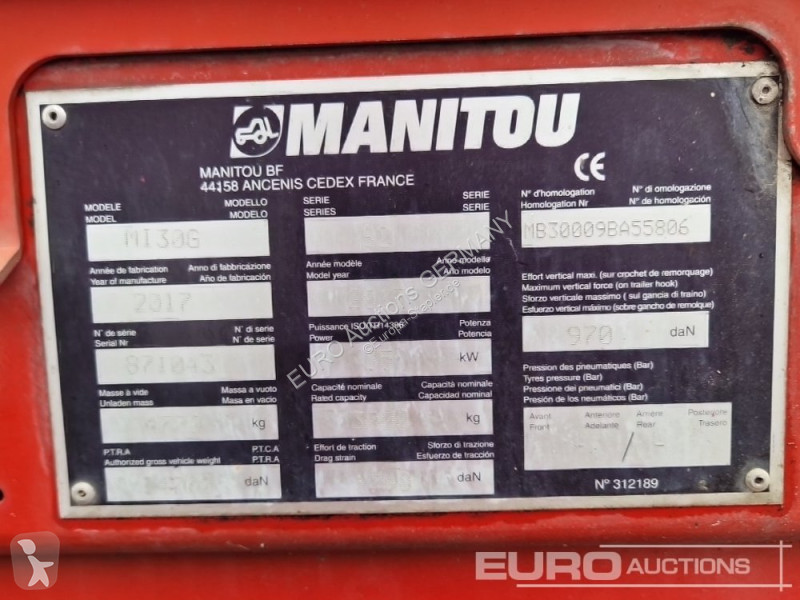 Chariot élévateur Manitou MI30G
