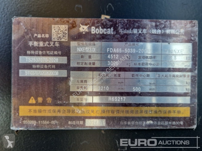 Bobcat D30NXE Forklift