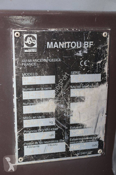 Wózek podnośnikowy Manitou MH 25-4T Buggie