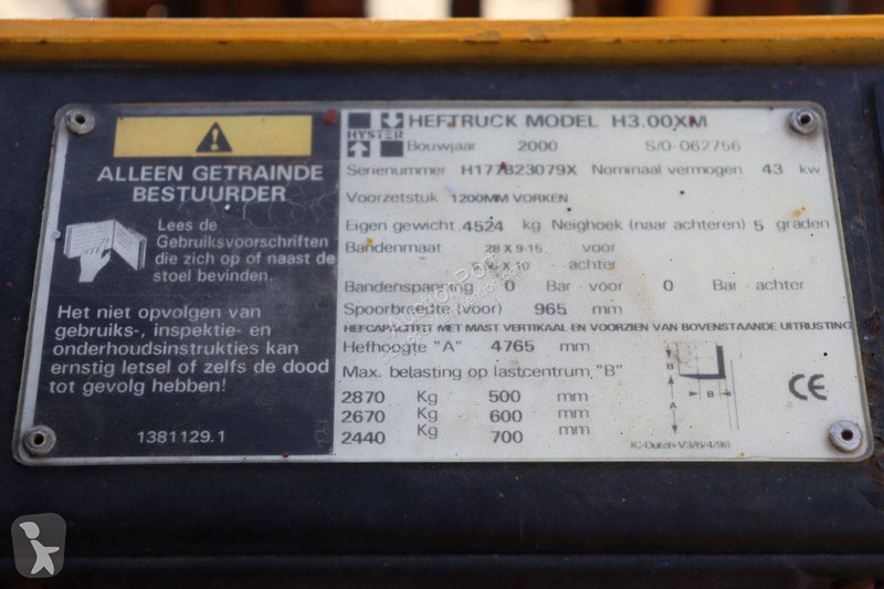 Carretilla elevadora Hyster H3.00XM