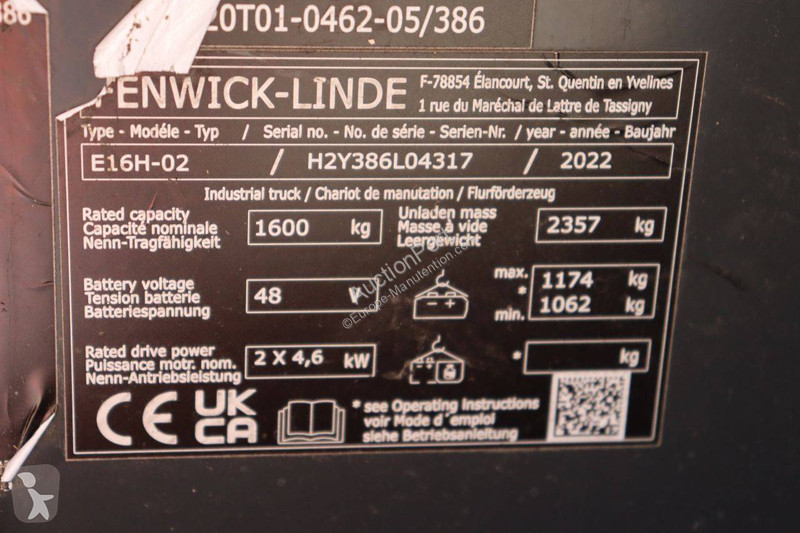 Carretilla elevadora Fenwick E16H-02