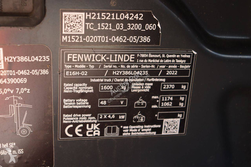 Carretilla elevadora Fenwick E16H-02