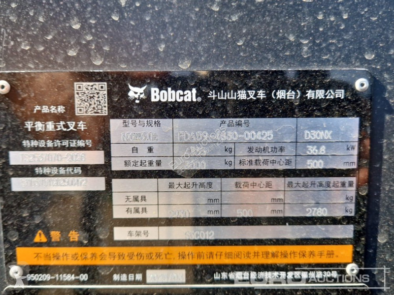 Heftruck Bobcat D30NX