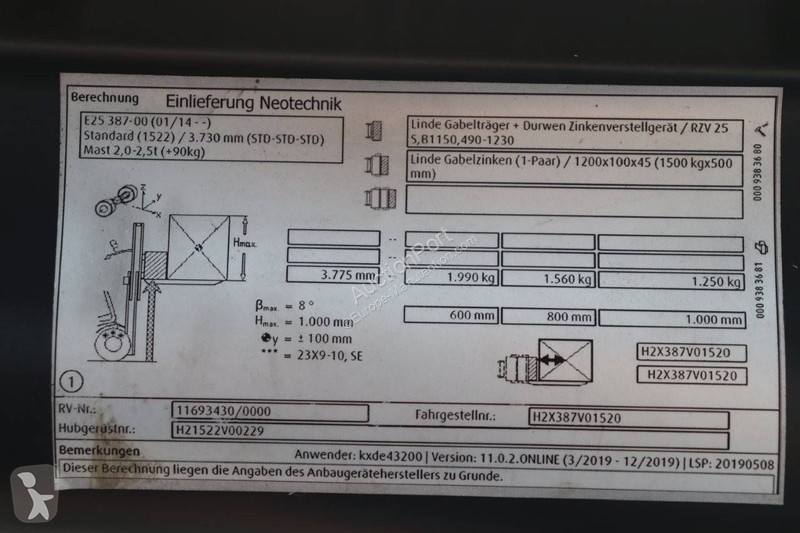 Stivuitor Linde E25