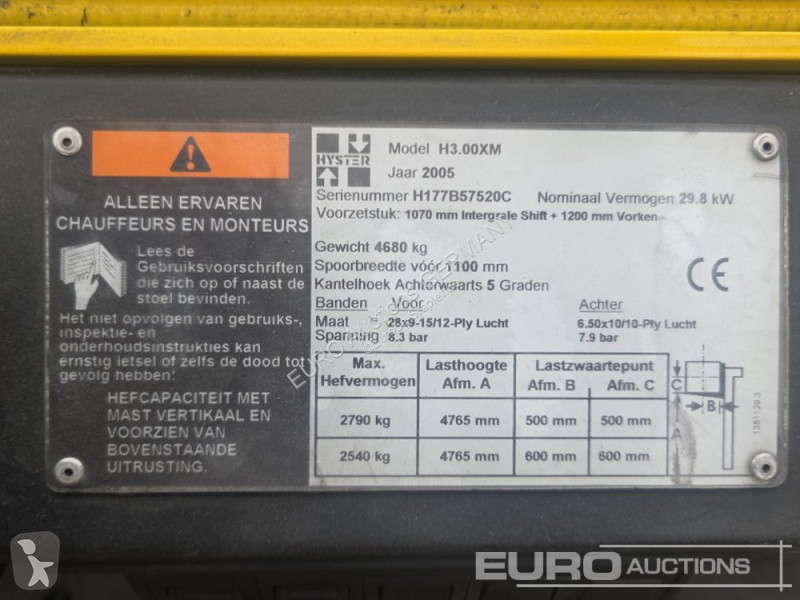 Навантажувач вилковий Hyster H3.00XM