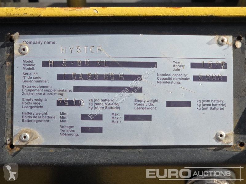 Carretilla elevadora Hyster H5.00XL