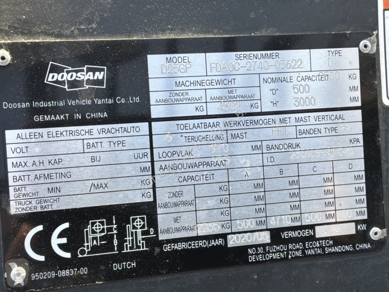 Chariot élévateur Doosan D25GP