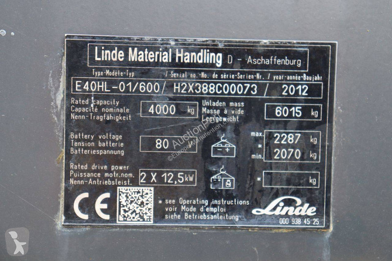 Carretilla elevadora Linde E40HL-01/600