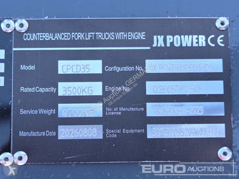 Løftetruck JX Power CPCD35
