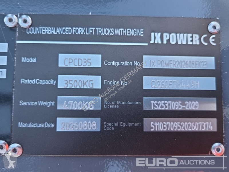 Løftetruck JX Power CPCD35