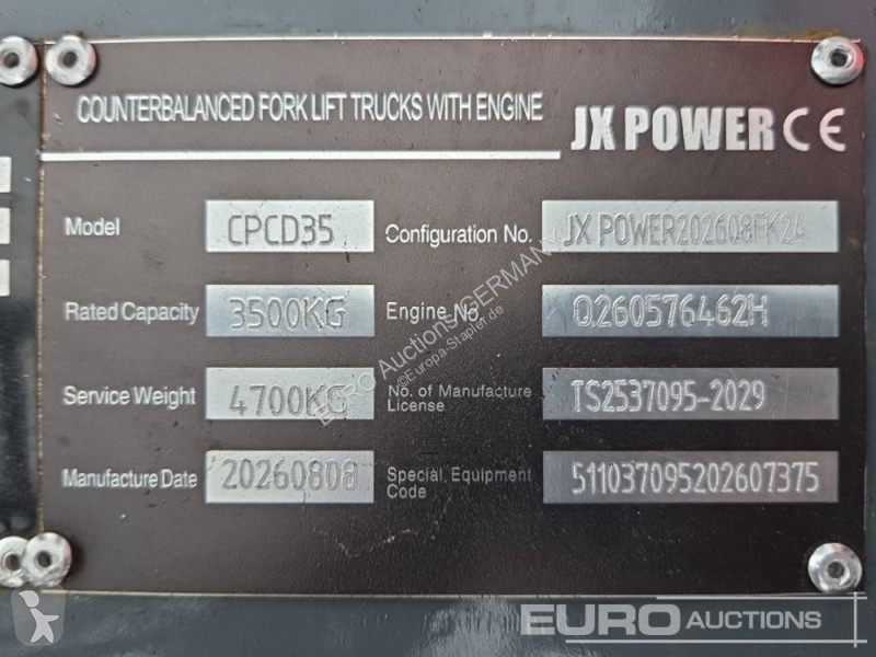Løftetruck JX Power CPCD35