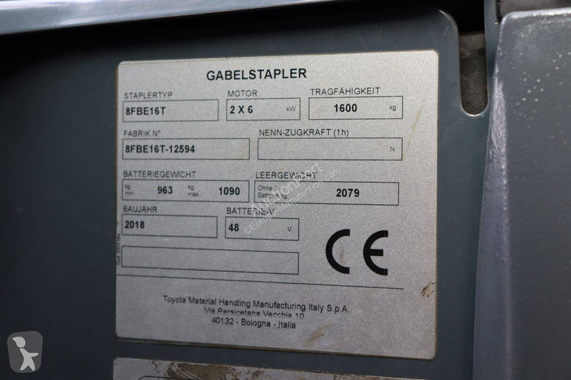 Empilhador elevador Toyota 8FBE16T