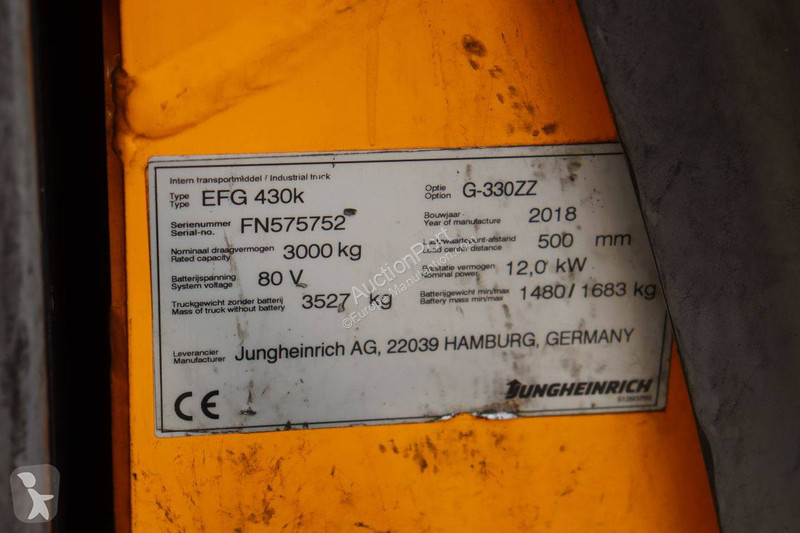 Wózek podnośnikowy Jungheinrich 430k