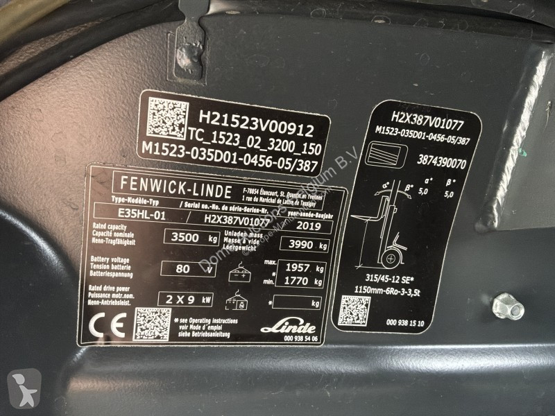 Wózek podnośnikowy Linde E35HL