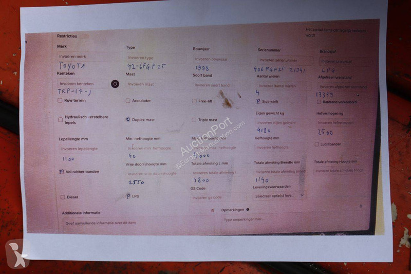 Навантажувач вилковий Toyota 42-6FGF25