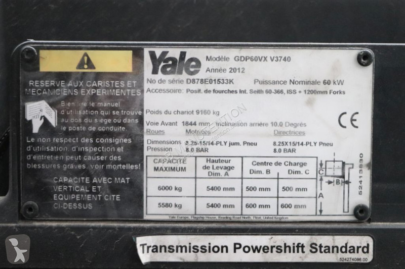 Heftruck Hyster Diesel Yale GDP-60-VX