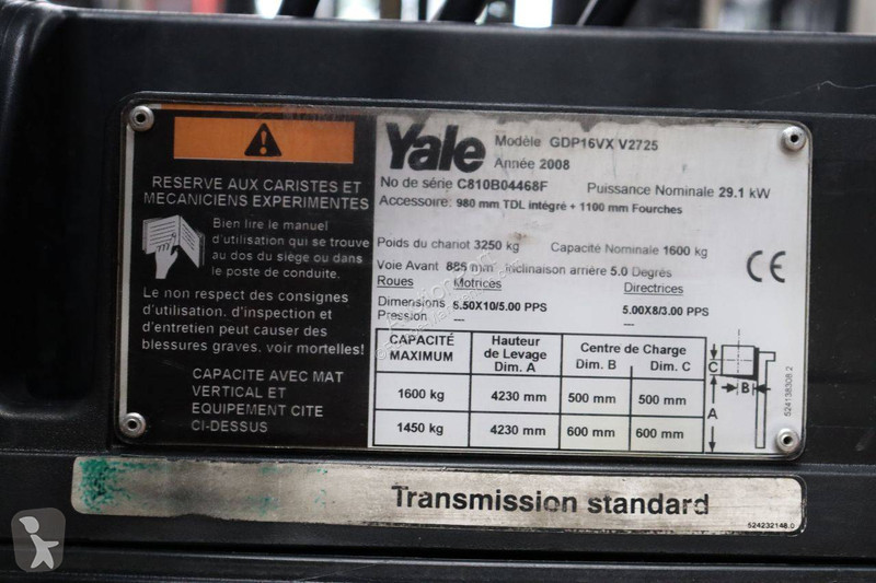 Chariot élévateur Yale GDP16VX-V2725