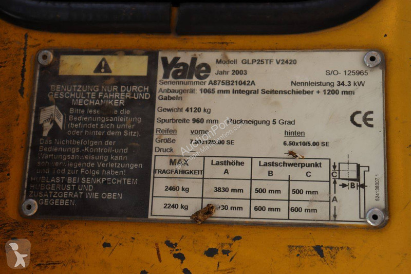 Chariot élévateur Yale GLP25TF V2420