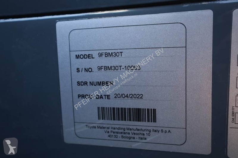 Heftruck Toyota 9FBM30T Valid inspection,...