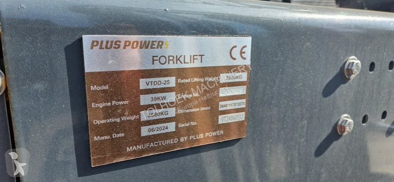 Heftruck  VTDD 25 PLUS POWER 2.5 T heftruck