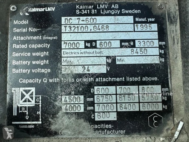 Stivuitor Kalmar DC 7-600 Perkins Diesel 7 ton...