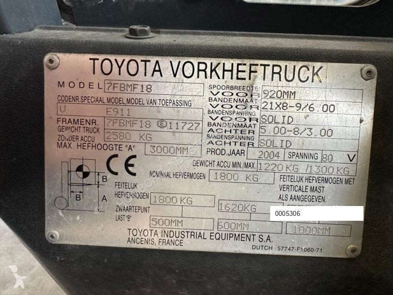 Heftruck Toyota 18 Duplex Sideshift 1.8 ton...