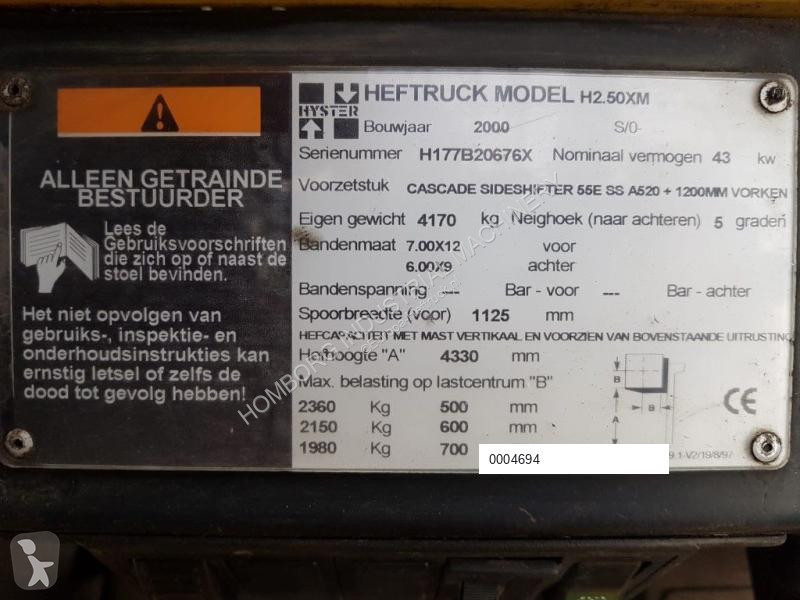 Heftruck Hyster H2.50XM 2.5 ton Duplex...