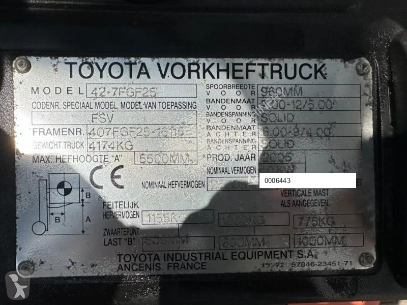 Heftruck Toyota 2.5 ton Triplex Freelift...