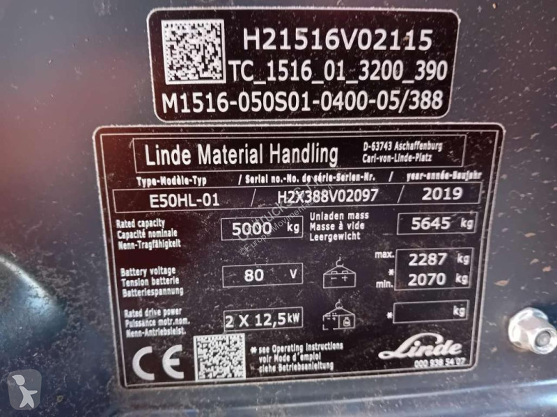 Vysokozdvižný vozík Linde E50HL-01