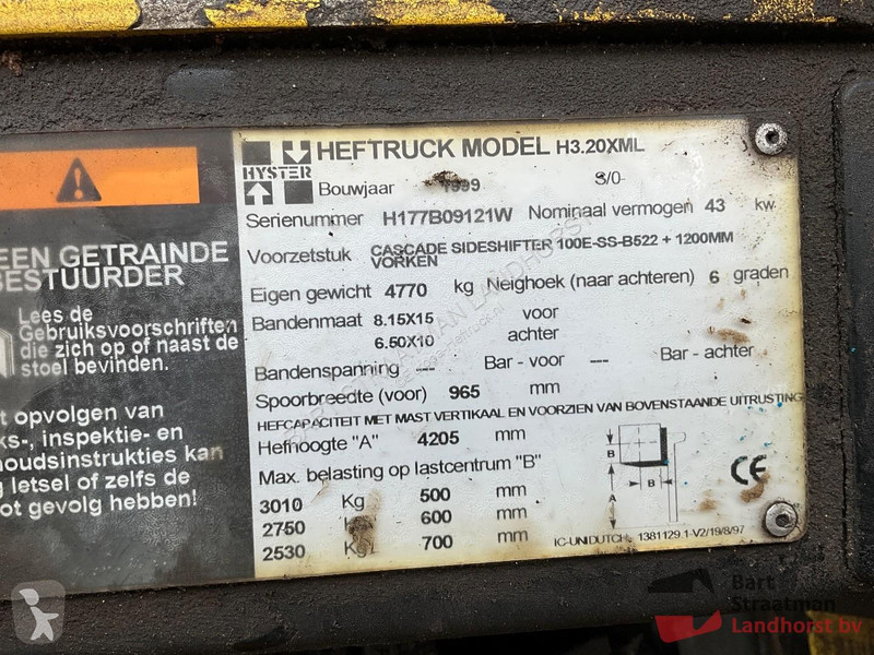 Carretilla elevadora Hyster h3.20xml Heftruck...