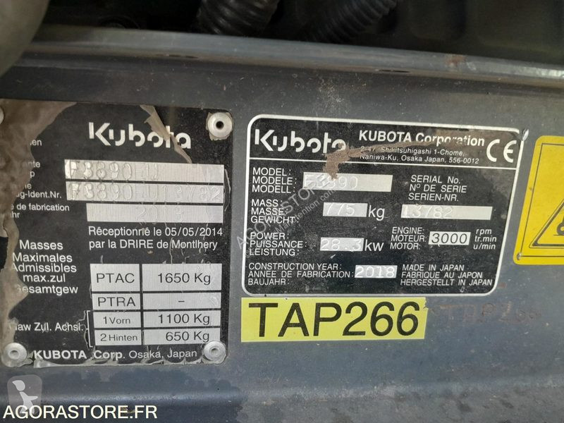 Vysokozdvižný vozík Kubota F3890