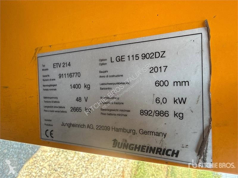 Навантажувач вилковий Jungheinrich ETV214