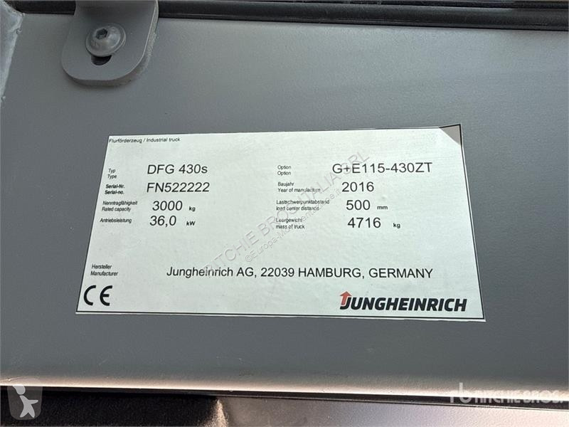 Emelőtargonca Jungheinrich 430S ZT 3000 kg...