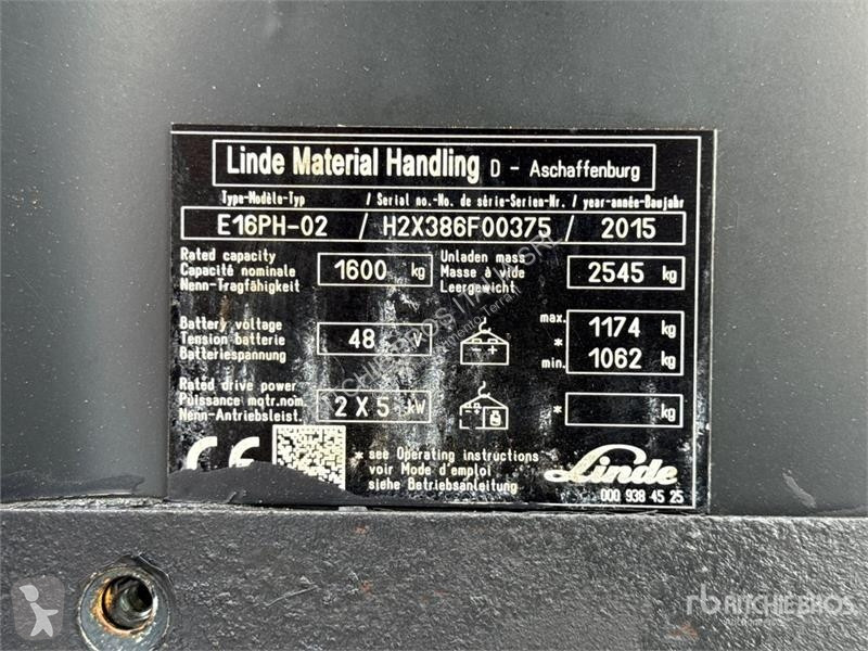 Автопогрузчик Linde E16PH-02 1600 kg Electric...