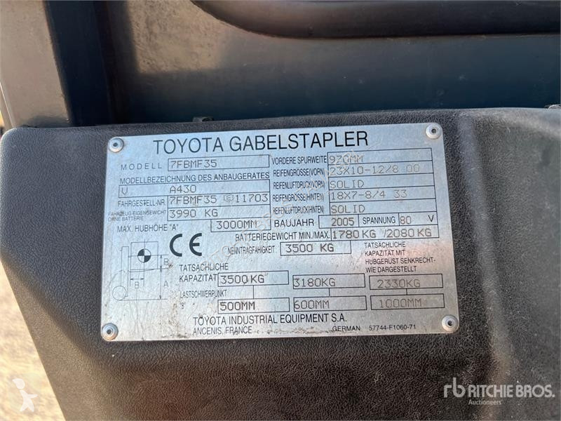 Carretilla elevadora Toyota 3500 kg Electric...