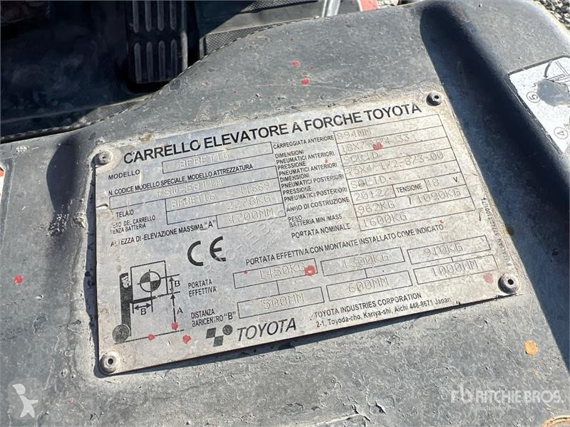 Carretilla elevadora Toyota 1600 kg Electric...