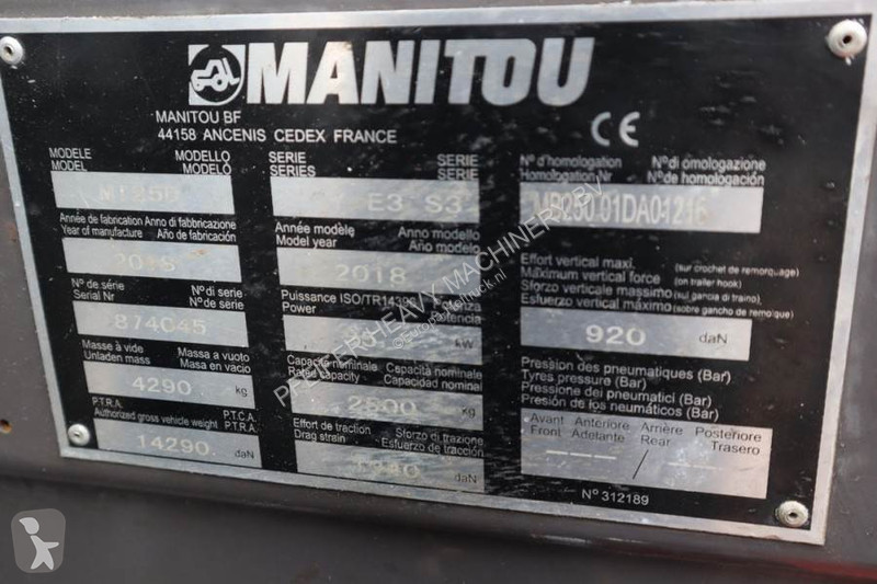 Heftruck Manitou MI25D Valid inspection,...