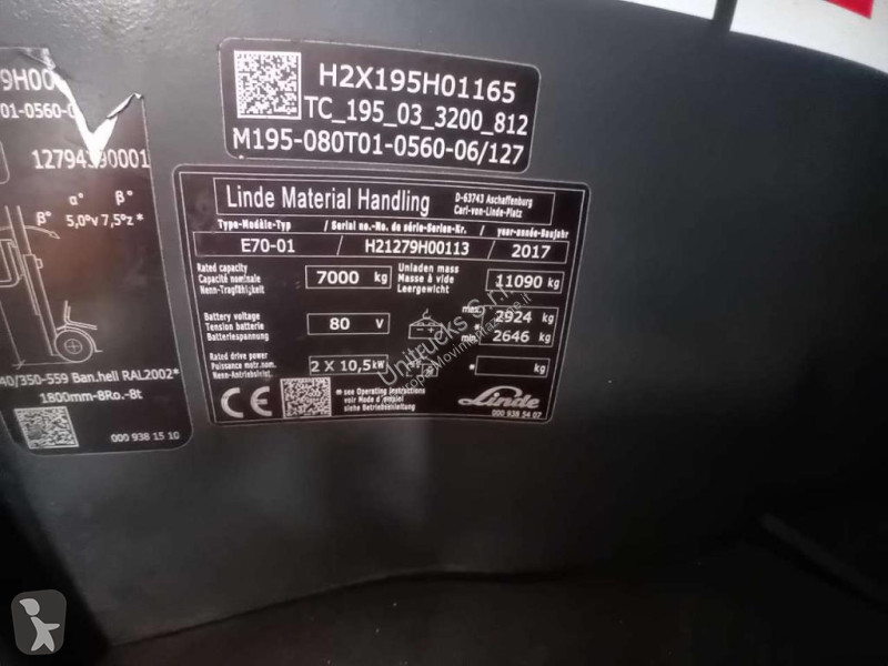 Vysokozdvižný vozík Linde E70-01