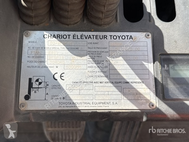 Carretilla elevadora Toyota  02-8FGF18